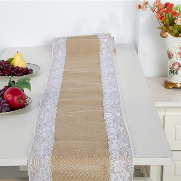 Nordic Tassel Table Runner Linen Irregular Line Pattern Bed Flag Tablecloth UK
